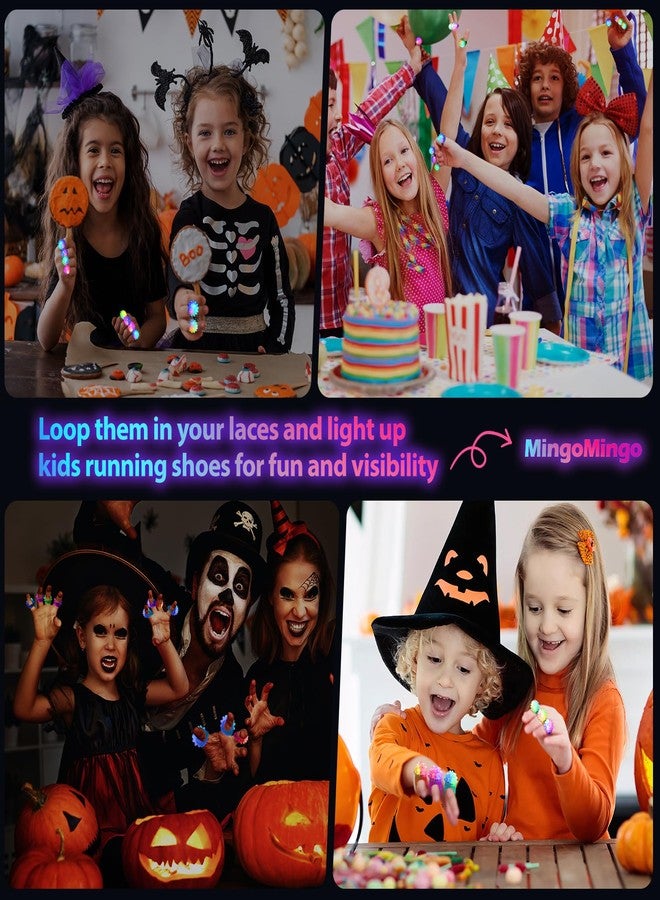 MINGOMINGO 25 Pack LED Light Up Rings & Glow Rings Bulk Party Favors - 3-Mode Flashing LED Toys, Non-Candy Valentines Day Gifts for Kids Classroom, Treasure Box Prizes, Mardi Gras Party Supplies - Image 5